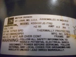 Emerson/u.s. Motors K55HXFJE7762 230V 1075RPM 3SPD 1/2HP. Fixed Price $160.00.