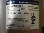 Sumitomo A8M25BR Induction Motor. 25W 1PH 1500RPM 115V. Fixed Price $250.00.