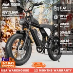 Yvy 20" Fat Tire Electric Bike Peak 1500W 48V 15.6AH For Snowy And Muddy Trails. Fixed Price $599.99.