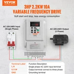 Vevor 2.2KW Variable Frequency Drive 3HP Vfd For 3-PHASE Motor Speed Control. Fixed Price $88.99.