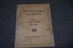 J Adams 660 Motor Grader Owner Operator Manual User Guide Xz. Fixed Price $125.78.