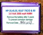 2800 To 3000 Mah Nimh Hewlett Packard Battery Hp 35, 45, 55, 65, 67, Charged. Fixed Price $38.00.
