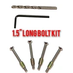 4X #8-32 Stainless 1.5" Electric Guitar Neck Bolts And Inserts W/install Kit. Fixed Price $14.99.