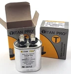 Lot Of 2 Titan Pro TOCF7.5 Oval Motor Run Capacitors 7.5MFD 440/370 Vac. Fixed Price $13.99.