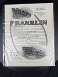1905 Franklin Light Tonneau Automobile Ad Syracuse Ny Air Cooled Motor. Fixed Price $225.00.