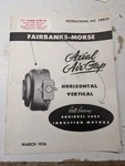 Fairbanks-morse Induction Motor Operator Service Manual Parts List Qza Cu. Fixed Price $85.06.