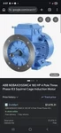 Abb M2BAX315SMC4 180 Hp 3-PHASE 4-POLE Induction Motor Foot/flange. Fixed Price $3000.00.