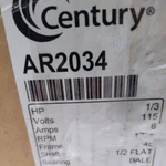 Century Motors AR2034 General Purpose 115 Volts 1725 Rpm. Fixed Price $145.00.