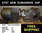 2HP Sew Eurodrive Helical Bevel Gearmotor 1740/RPM 24.05 KT57DT90L4BMG2HR. Fixed Price $1949.25.