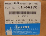 Hurst Motor Model Ab P/n (1) 6A190 Rpm 115V 60HZ 5W 3006-009. Fixed Price $39.00.
