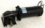 Leeson M1135043.00 Right Angle Electric Gearmotor 90V 1/4HP 83RPM 30:1RATIO 2.3A. Fixed Price $250.00.