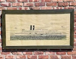 1897 W/c. Fall River Line Steamer Ship Puritan By Kenniston. Boothbay Harbor. Fixed Price $1170.00.