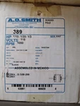 #389 A.o. Smith 1/13-1/20-1/3HP 115V 1050RPM Shaded Pole Motor. Fixed Price $600.00.