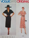 Vtg Uncut Vogue Paris Original 2170 Sew Pattern Givenchy Dress Flutter Sleeves. Fixed Price $39.99.