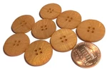8 Vtg Light Brown Plastic 4-HOLE Sew-through Buttons 13/16" 20MM 16194. Fixed Price $7.92.