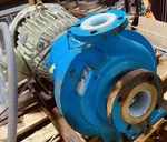 Goulds 3298 Teflon Lined Pump, 2X3-8, Mag Drive SEALESS,TEFZEL,120GPM 206FT,20HP. Fixed Price $3950.00.