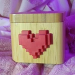 Lovebox Digital Message LB003 Bamboo Note With Pixel Heart. Fixed Price $75.00.