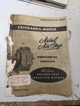 Fairbanks-morse Induction Motor Operator Service Manual Parts List Book 1956. Fixed Price $73.72.
