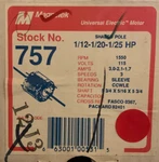 Magnetek 757 Motor, 1550RPM, 115V, Speed, Ccwle, 3.0A-2.1A-1.7A. Fixed Price $69.99.