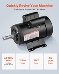 3 Hp Electric Motor, 1750RPM Air Compressor Cw/ccw Rotation, 184T Frame. Fixed Price $285.91.