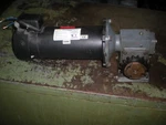 Dayton 4Z525B 180VDC Permanent Magnet Motor With Hub City 50:1 Ratio Gearbox. Fixed Price $199.99.