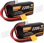 2S Lipo Battery 7.4V 2200MAH 50C Shorty With XT60 Connector Soft. Fixed Price $44.59.