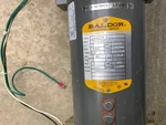 Baldor PM3336P Electric Motor 3HP 3200RPM 32.5 Amp Frame 56 Z. Fixed Price $295.00.