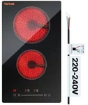 Vevor 12 In. Electric Cooktop W/ Sensor Touch Control, Timer & Child Lock, Black. Fixed Price $99.99.