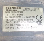 Flender D30-GB80P2R Gearmotor 115V 1.1KW 3400RPM Ac IP54 Industrial. Fixed Price $100.00.