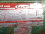 Dayton 2HP Compressor Motor, 3450 Rpm, 115/230 Volt, New Bearings, 9K324J. Fixed Price $125.00.
