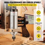 Air Cooled Spindle Motor ER20 - 2.2KW, 24000 Rpm. Fixed Price $178.79.