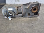 Marathon 184TTFB6028 5 Hp 3-PHASE Motor W/ Hub City Right Angle Gear Reducer. Fixed Price $1200.00.