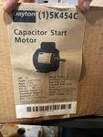 Dayton 5K454C,1/1HP, Capacitato Start, PH1, HZ60, RPM1725. Fixed Price $206.99.