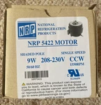 Nrp 5422 Motor Single Speed, 208-230V, Ccw, 1550RPM. Fixed Price $100.00.