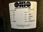 Ohio Electric Motors ST3S .25HP 815 Epm 11 Amp Pump Shaft Seal 24V. Fixed Price $450.00.