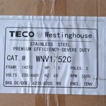 Teco Westinghouse 1.5HP 3-PHASE 230/460V 3600RPM Tenv Severe Duty Motor. Fixed Price $650.00.
