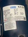 Leeson 103722.00 Electric Motor 1/2 Hp 1075 Rpm 1-PH 115 Volt 48YZ A4P11NZ79A. Fixed Price $279.97.