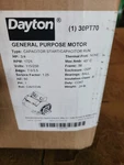 Dayton 30PT70 General Purpose Motor: Open Dripproof, Cradle Base Mount, 3/4 H. Fixed Price $300.00.