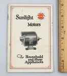 Vintage Sunlight Electric Motors Brochure Washing Machine Household Warren Ohio. Fixed Price $24.99.