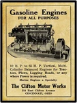 1911 Clifton Motor Works Gas Engines New Metal Sign: Cincinnati, Ohio. Fixed Price $21.88.