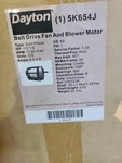Dayton Belt Drive Motor 5K654J. Fixed Price $350.00.