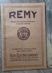Vintage PRE-1918 Remy Electric Starter Motor Manual Anderson Indiana. Fixed Price $49.95.