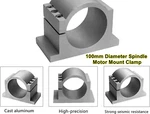 Cnc Spindle Motor Mount Bracket Clamp 100MM Diameter Aluminum Engraving New. Fixed Price $18.50.