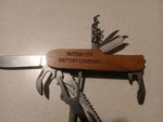 Motor City Battery Co. Multi-tool Knife Wooden Handle. New. Fixed Price $10.00.