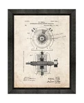 Tesla Alternating Electric Generator Patent Print Old Look Beveled Frame. Fixed Price $29.95.