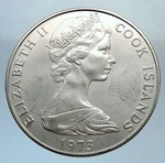 1973 Cook Islands Elizabeth Ii James Antique Silver 2.5 Dollar Coin I71380. Fixed Price $208.20.