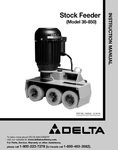 Delta Stock Feeder 36-850 Instruction Manual Spiral Bound User Guide. Fixed Price $17.00.