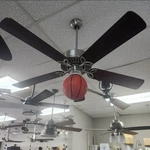 Rare New Emerson Basketball Ceiling Fan CF10BK - Discontinued Showroom Display. Fixed Price $550.00.