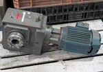 Used Reliance Stober 2HP Geared Motor Assembly 1680 In 13.6 Out K614WG1230MR160. Fixed Price $450.00.