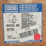 Discount Hvac B50 FS-D770 Faso Permanent Split Capacitor Motor. Fixed Price $74.29.